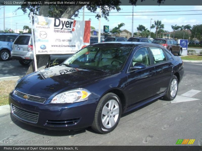 Imperial Blue Metallic / Neutral 2011 Chevrolet Impala LS