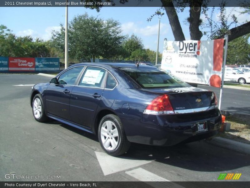 Imperial Blue Metallic / Neutral 2011 Chevrolet Impala LS