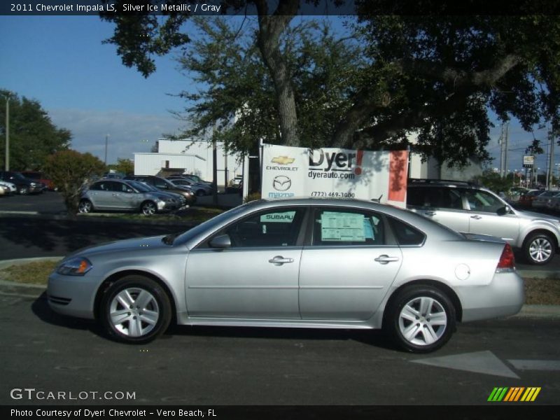 Silver Ice Metallic / Gray 2011 Chevrolet Impala LS