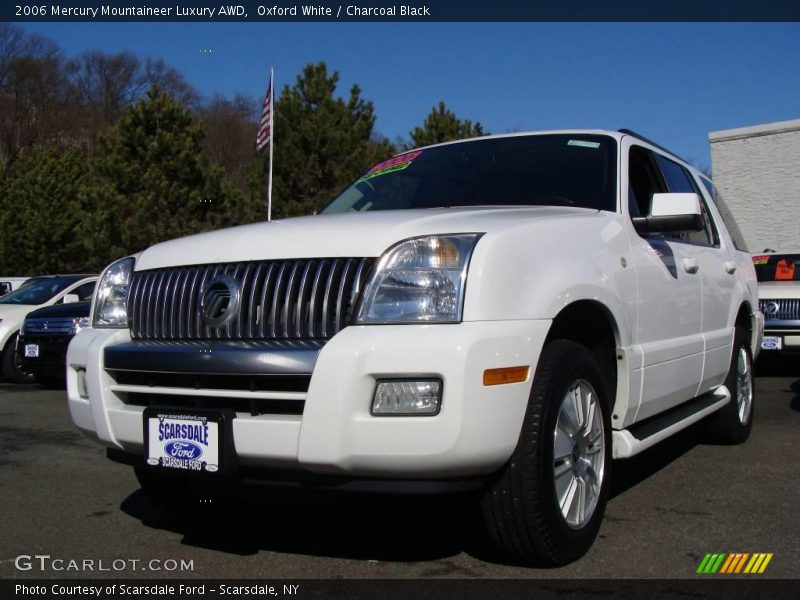 Oxford White / Charcoal Black 2006 Mercury Mountaineer Luxury AWD