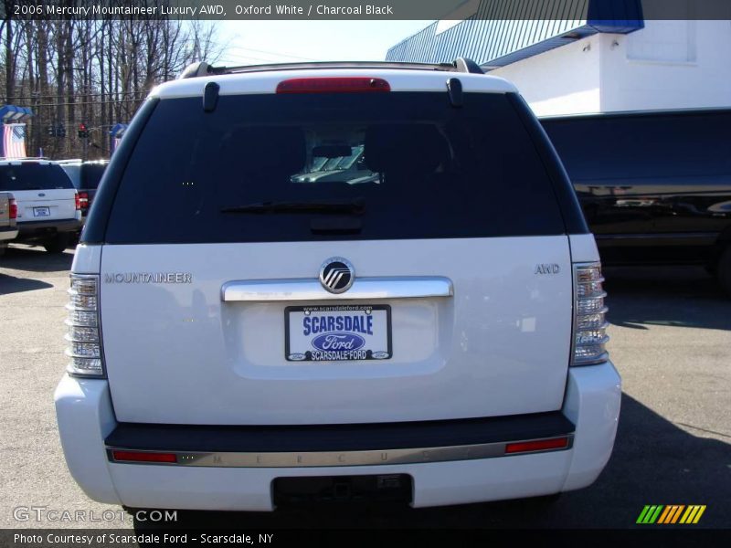 Oxford White / Charcoal Black 2006 Mercury Mountaineer Luxury AWD