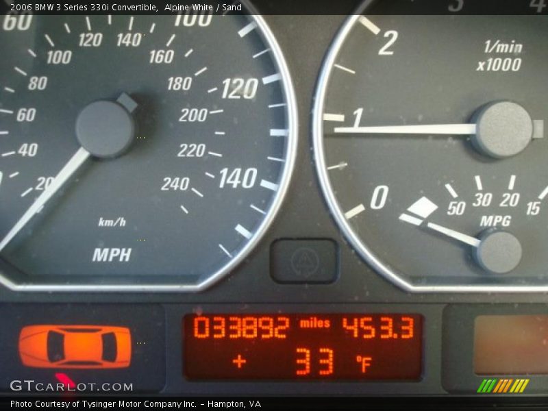 Alpine White / Sand 2006 BMW 3 Series 330i Convertible