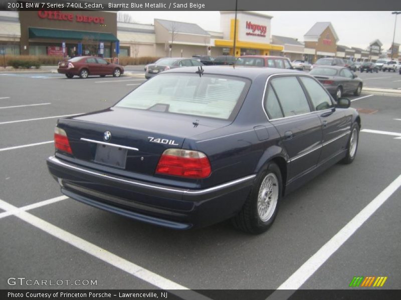 Biarritz Blue Metallic / Sand Beige 2001 BMW 7 Series 740iL Sedan