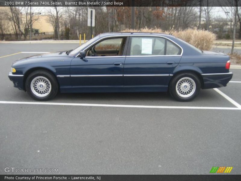 Biarritz Blue Metallic / Sand Beige 2001 BMW 7 Series 740iL Sedan