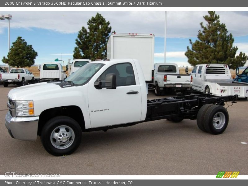 Summit White / Dark Titanium 2008 Chevrolet Silverado 3500HD Regular Cab Chassis