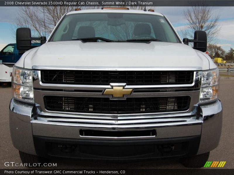 Summit White / Dark Titanium 2008 Chevrolet Silverado 3500HD Regular Cab Chassis