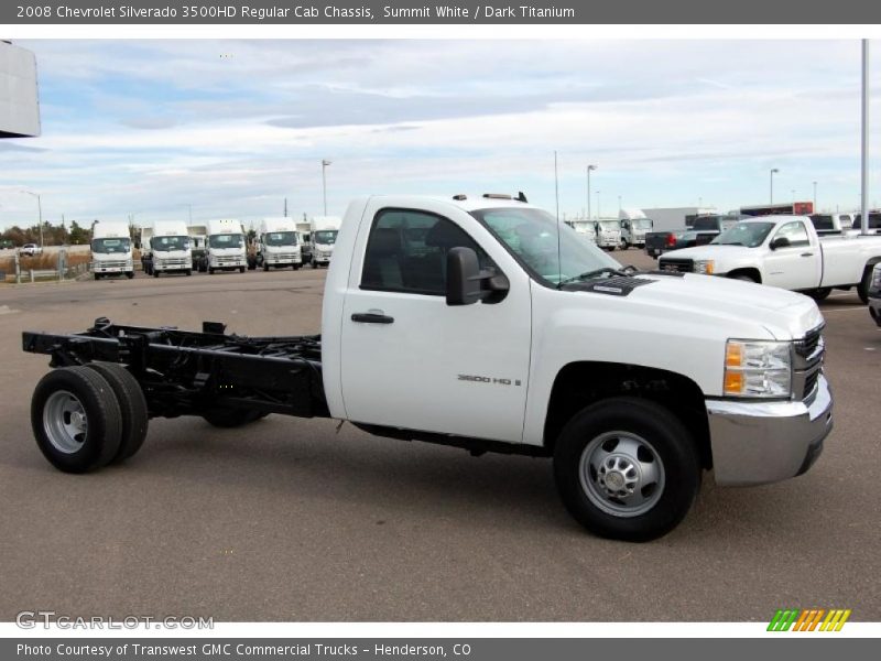 Summit White / Dark Titanium 2008 Chevrolet Silverado 3500HD Regular Cab Chassis