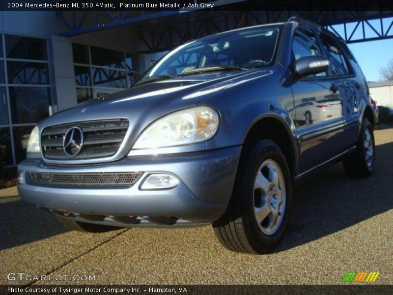 Platinum Blue Metallic / Ash Grey 2004 Mercedes-Benz ML 350 4Matic