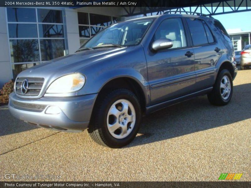 Platinum Blue Metallic / Ash Grey 2004 Mercedes-Benz ML 350 4Matic
