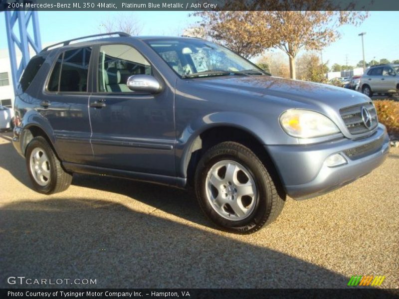 Platinum Blue Metallic / Ash Grey 2004 Mercedes-Benz ML 350 4Matic