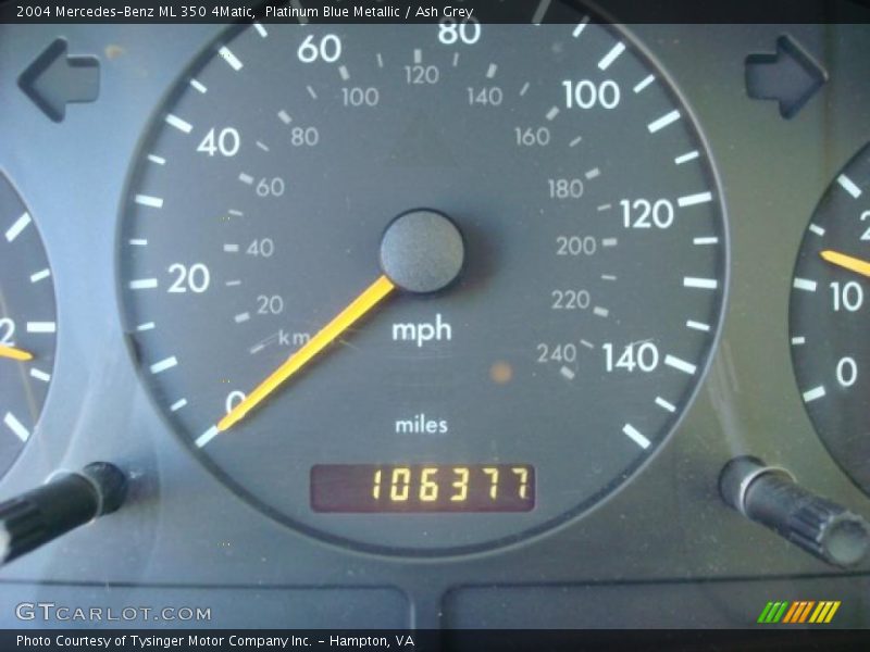 Platinum Blue Metallic / Ash Grey 2004 Mercedes-Benz ML 350 4Matic