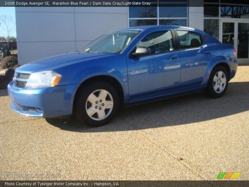 Marathon Blue Pearl / Dark Slate Gray/Light Slate Gray 2008 Dodge Avenger SE