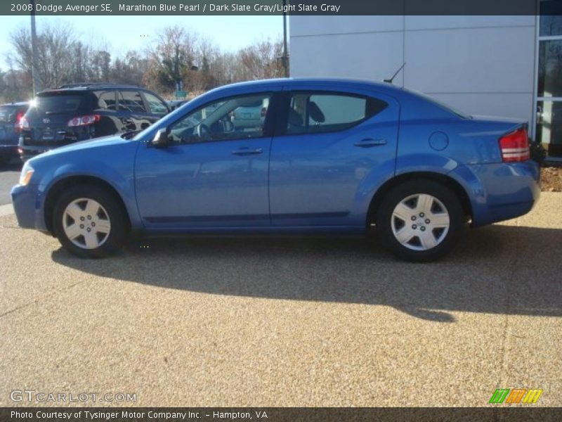 Marathon Blue Pearl / Dark Slate Gray/Light Slate Gray 2008 Dodge Avenger SE