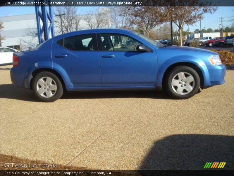 Marathon Blue Pearl / Dark Slate Gray/Light Slate Gray 2008 Dodge Avenger SE
