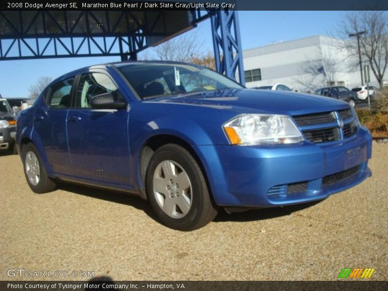 Marathon Blue Pearl / Dark Slate Gray/Light Slate Gray 2008 Dodge Avenger SE