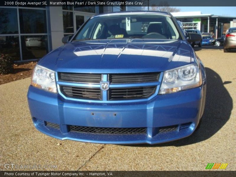 Marathon Blue Pearl / Dark Slate Gray/Light Slate Gray 2008 Dodge Avenger SE