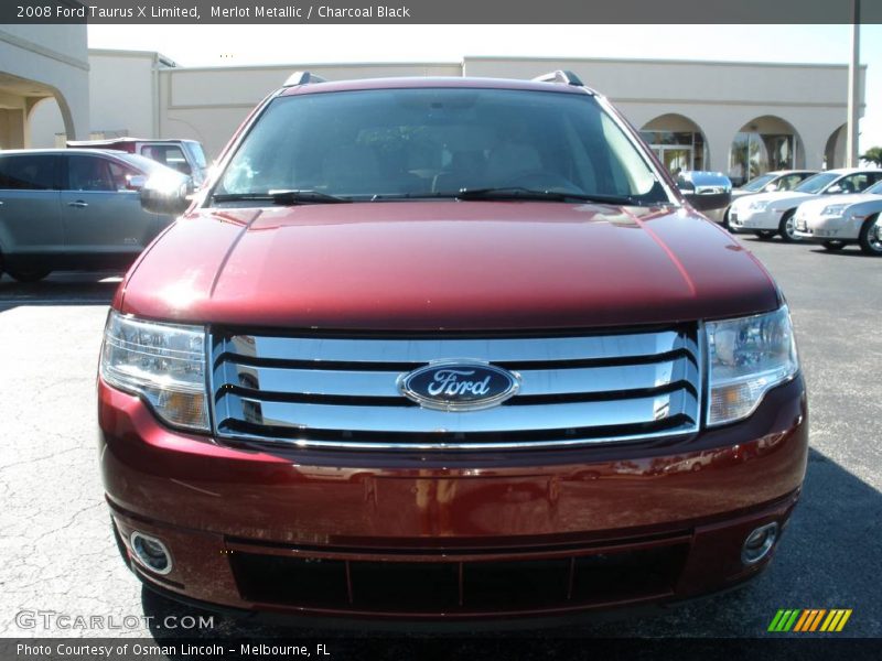 Merlot Metallic / Charcoal Black 2008 Ford Taurus X Limited
