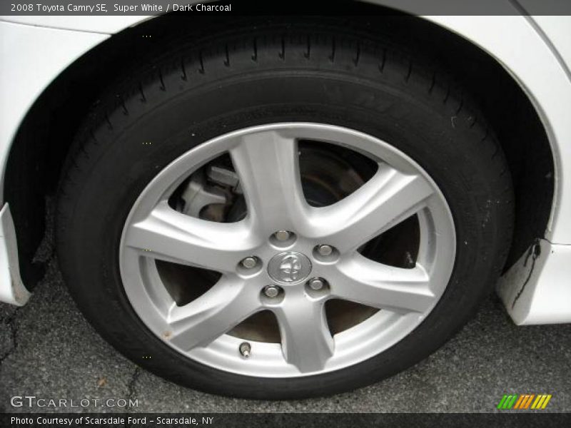 Super White / Dark Charcoal 2008 Toyota Camry SE