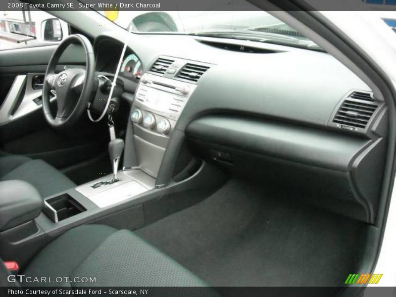 Super White / Dark Charcoal 2008 Toyota Camry SE