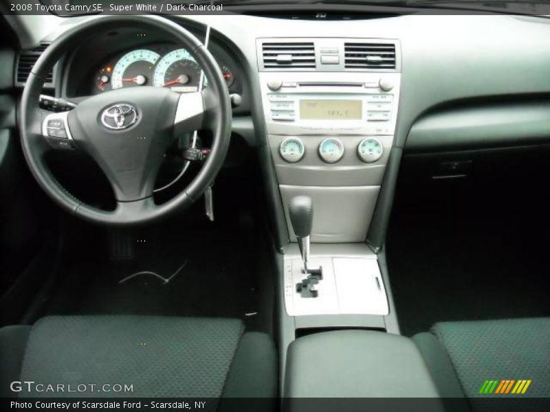 Super White / Dark Charcoal 2008 Toyota Camry SE