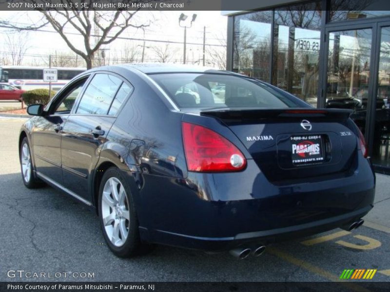 Majestic Blue Metallic / Charcoal 2007 Nissan Maxima 3.5 SE