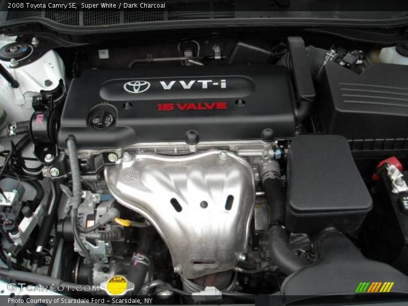 Super White / Dark Charcoal 2008 Toyota Camry SE