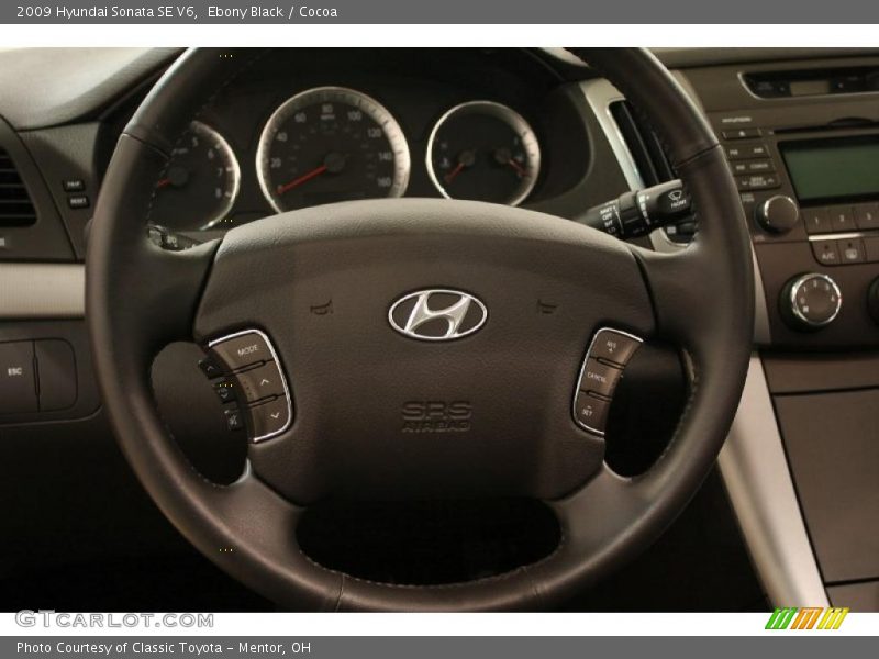 Ebony Black / Cocoa 2009 Hyundai Sonata SE V6