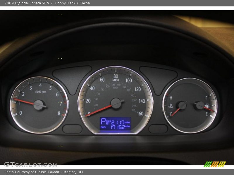 Ebony Black / Cocoa 2009 Hyundai Sonata SE V6
