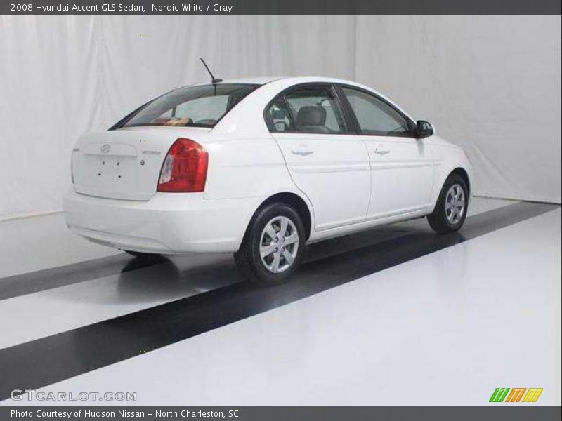 Nordic White / Gray 2008 Hyundai Accent GLS Sedan