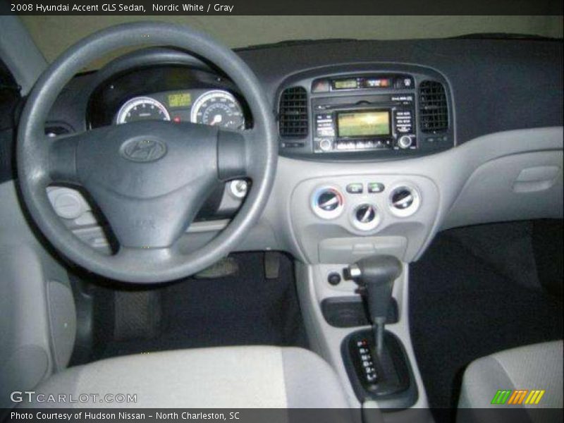 Nordic White / Gray 2008 Hyundai Accent GLS Sedan