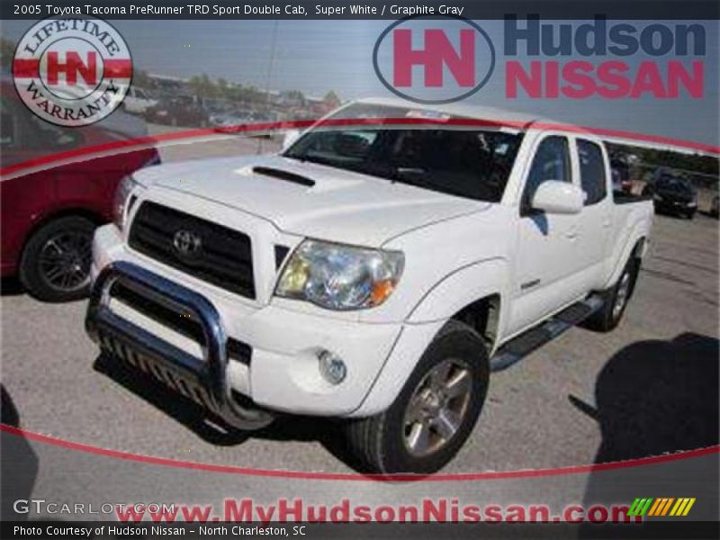 Super White / Graphite Gray 2005 Toyota Tacoma PreRunner TRD Sport Double Cab