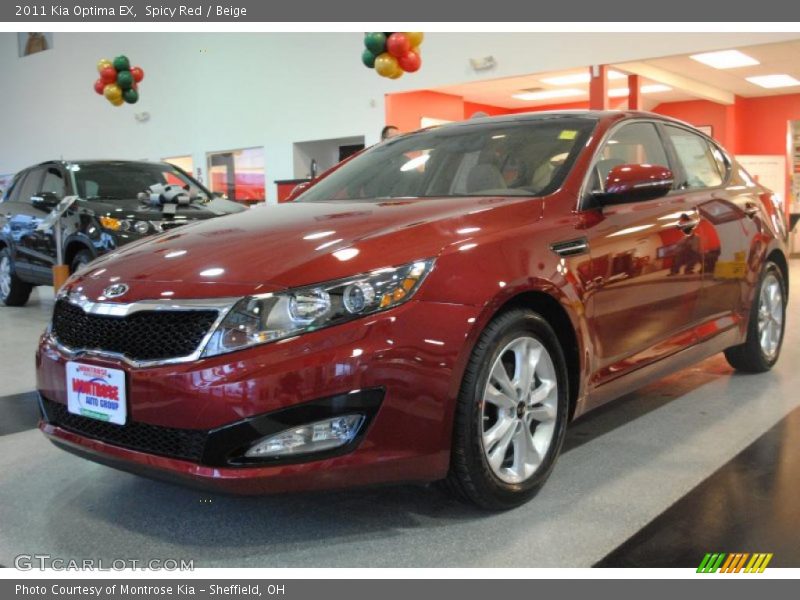 Spicy Red / Beige 2011 Kia Optima EX