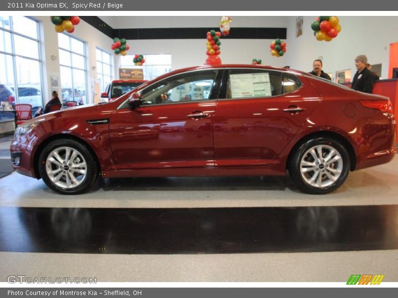 Spicy Red / Beige 2011 Kia Optima EX