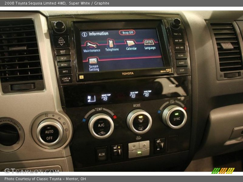 Super White / Graphite 2008 Toyota Sequoia Limited 4WD