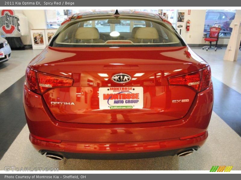 Spicy Red / Beige 2011 Kia Optima EX