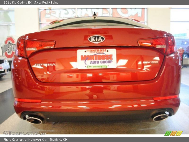 Spicy Red / Beige 2011 Kia Optima EX