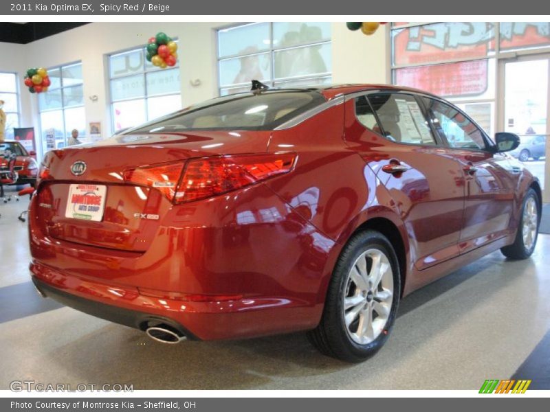 Spicy Red / Beige 2011 Kia Optima EX