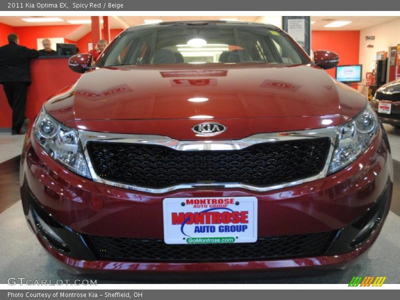 Spicy Red / Beige 2011 Kia Optima EX