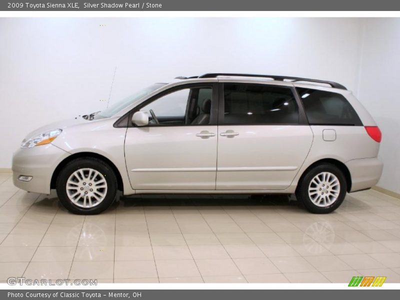 Silver Shadow Pearl / Stone 2009 Toyota Sienna XLE