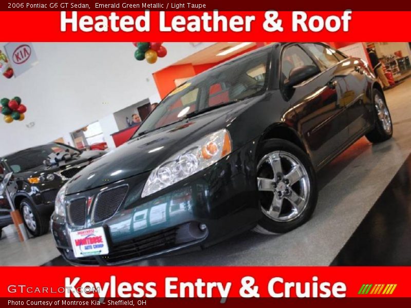 Emerald Green Metallic / Light Taupe 2006 Pontiac G6 GT Sedan