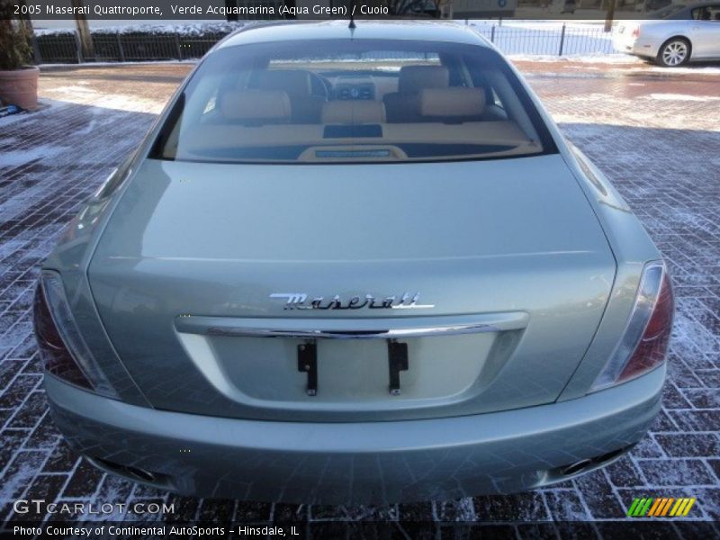Verde Acquamarina (Aqua Green) / Cuoio 2005 Maserati Quattroporte