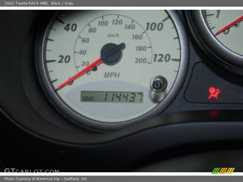 Black / Gray 2002 Toyota RAV4 4WD