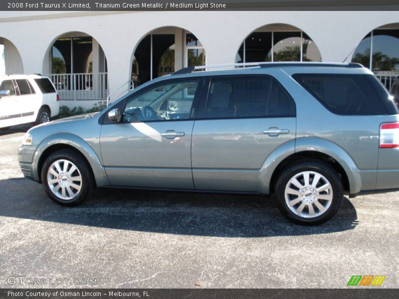 Titanium Green Metallic / Medium Light Stone 2008 Ford Taurus X Limited