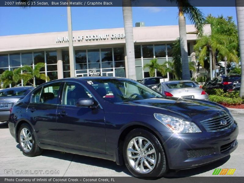 Blue Slate Metallic / Graphite Black 2007 Infiniti G 35 Sedan