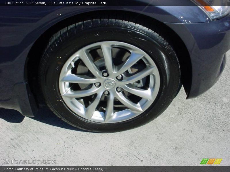 Blue Slate Metallic / Graphite Black 2007 Infiniti G 35 Sedan