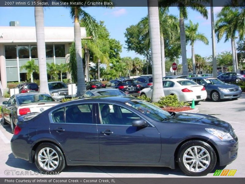 Blue Slate Metallic / Graphite Black 2007 Infiniti G 35 Sedan