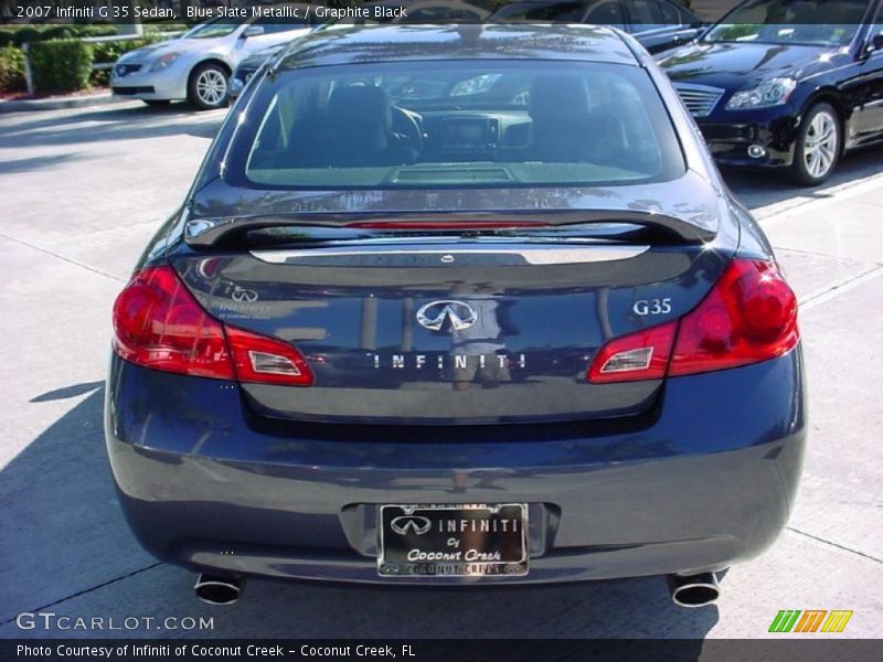 Blue Slate Metallic / Graphite Black 2007 Infiniti G 35 Sedan