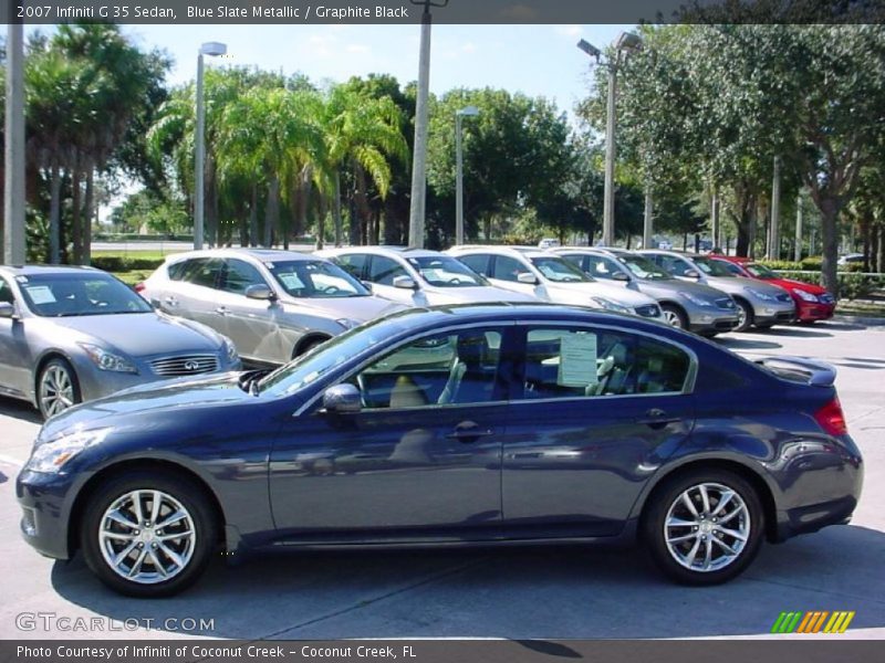 Blue Slate Metallic / Graphite Black 2007 Infiniti G 35 Sedan