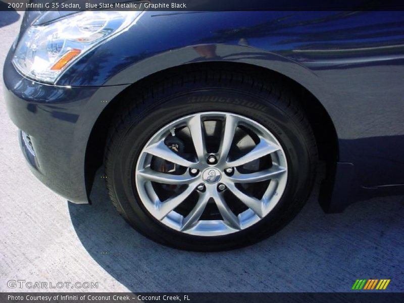 Blue Slate Metallic / Graphite Black 2007 Infiniti G 35 Sedan