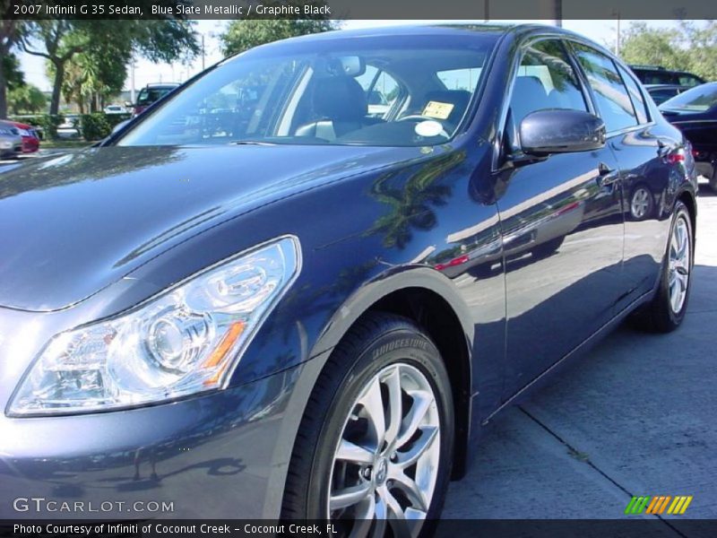 Blue Slate Metallic / Graphite Black 2007 Infiniti G 35 Sedan
